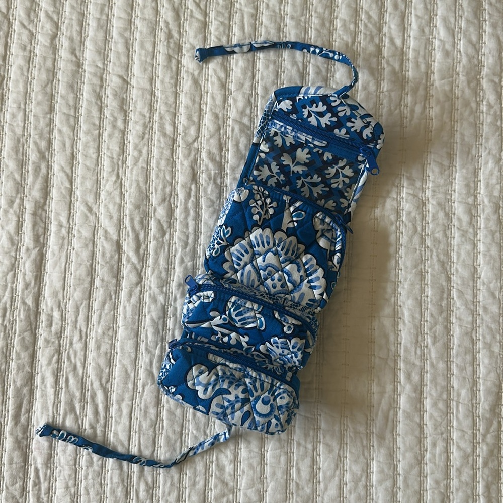 Vera Bradley "All Wrapped Up" Cosmetic Bag in the Blue Lagoon